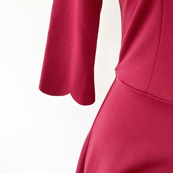 Lulus Scalloped Hem Skater Dress in Red Sz XS -NWT - Picture 4 of 8